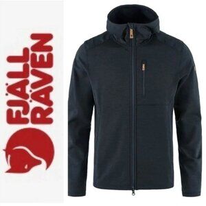 EUC Fjallraven Keb Fleece Hoodie M Navy Blue
